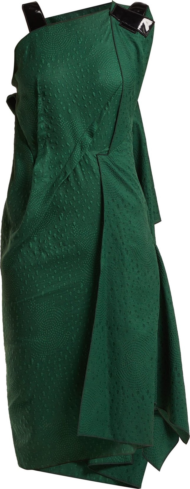 Roland Mouret Cedrela silk blend-jacquard asymmetric midi dress