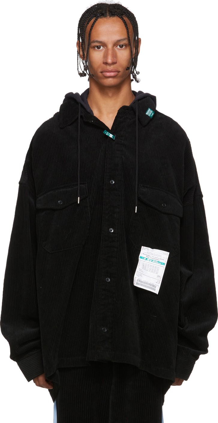 Miharayasuhiro Black Corduroy Big Shirt