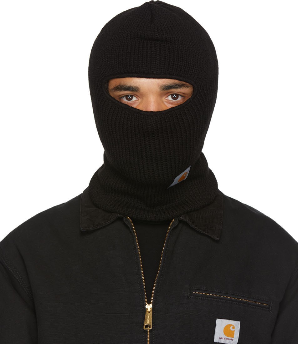 Carhartt Work In Progress Black Storm Face Mask