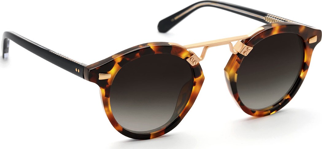 KREWE St. Louis II Two-Tone Round Acetate Sunglasses