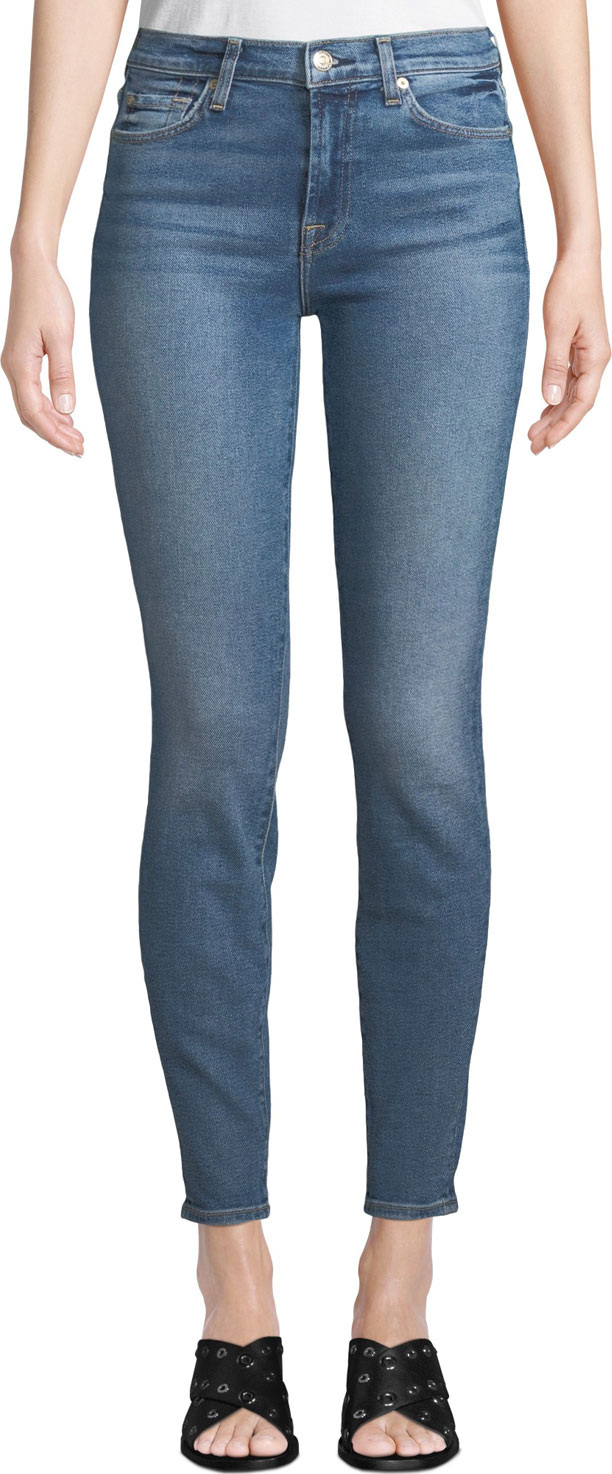 7 For All Mankind High-Waist Ankle Skinny Jeans