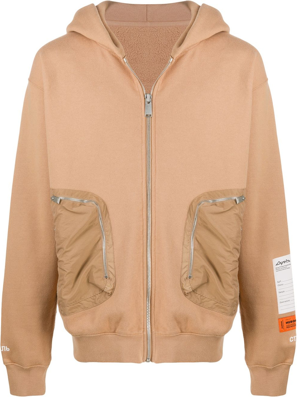 Heron Preston - Multi-pocket zip-up hoodie