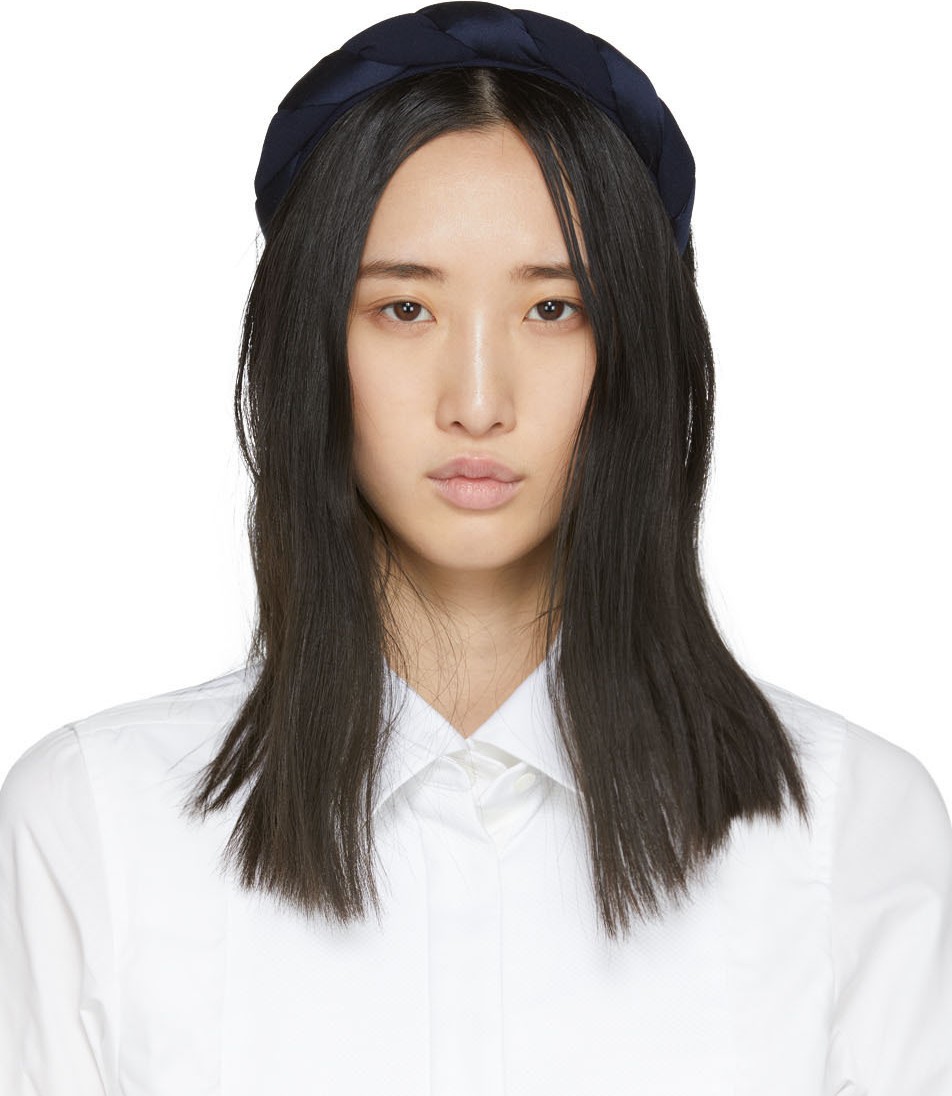Sophie Buhai Navy Silk Twisted Headband