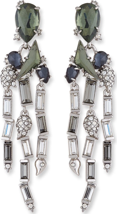 Alexis Bittar Fancy Stone Cluster & Fringe Earrings