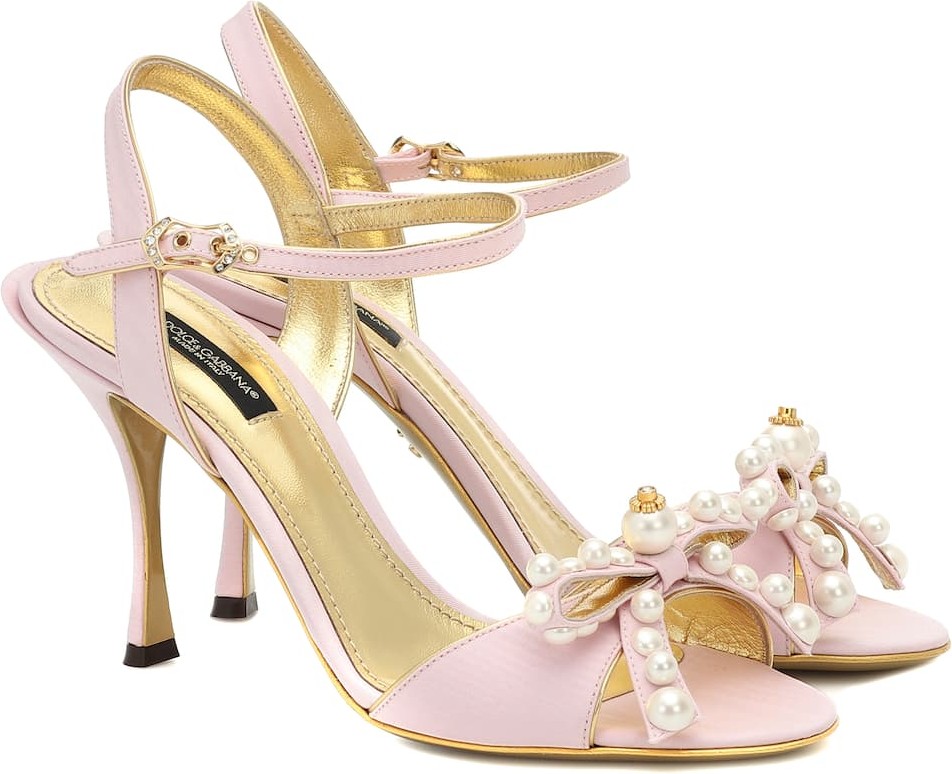 Dolce & Gabbana Keira 85 embellished moiré sandals