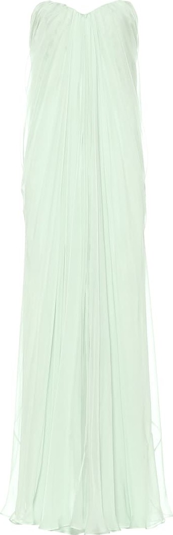 Alexander McQueen Strapless silk organza gown