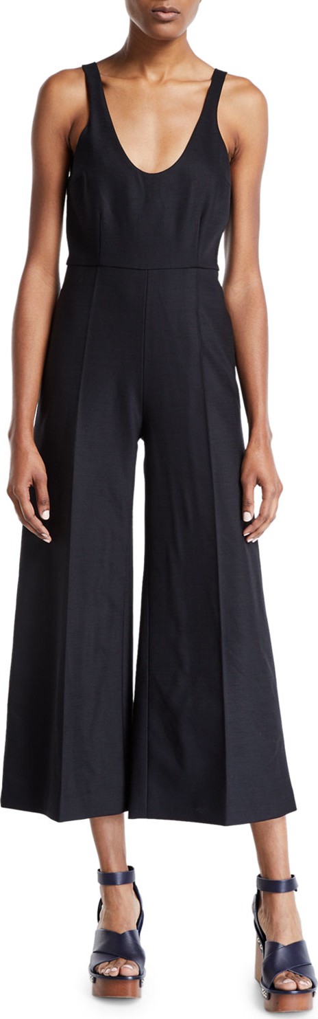 Partow Carter Sleeveless Easy-Leg Jumpsuit