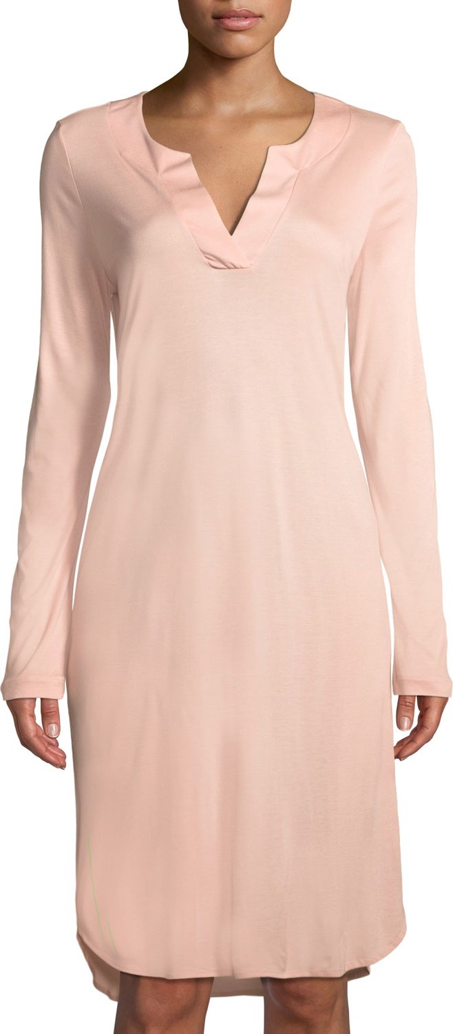 Hanro Malie Long-Sleeve Nightgown