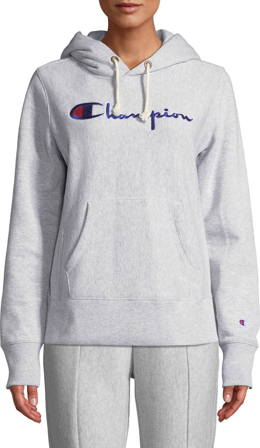 Champion Hooded Logo Pullover Sweatshirt