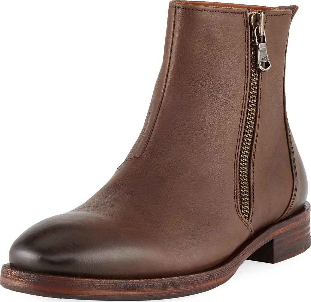 John Varvatos Men's Mitchell Side-Zip Leather Boots