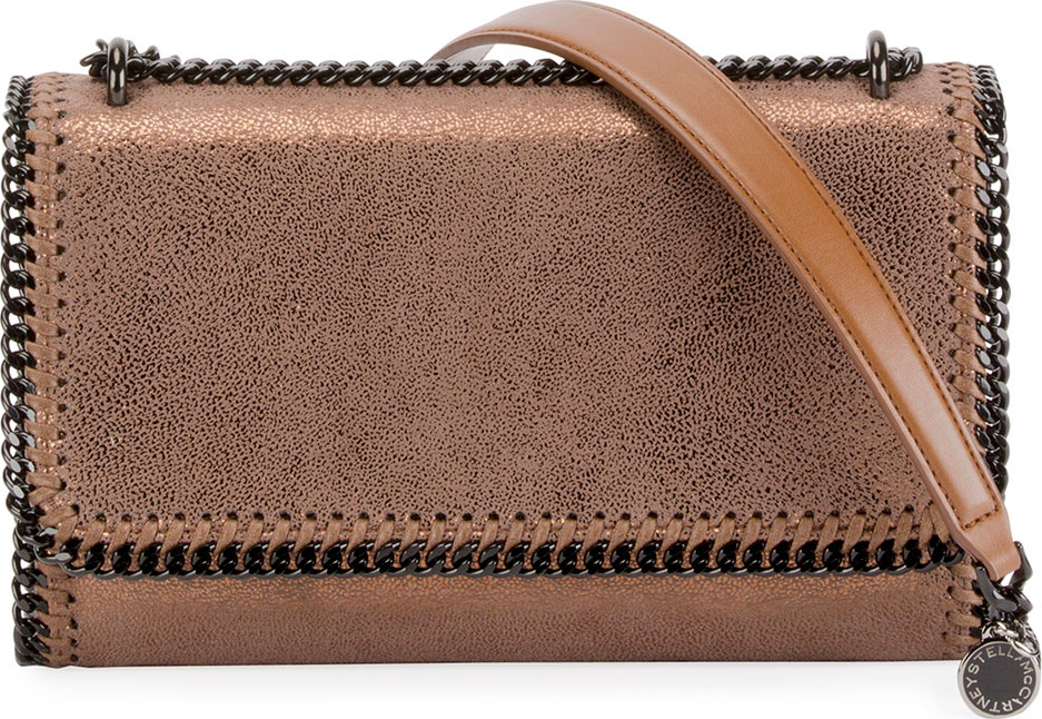 Stella McCartney Falabella Shiny Chamois Chain Shoulder Bag