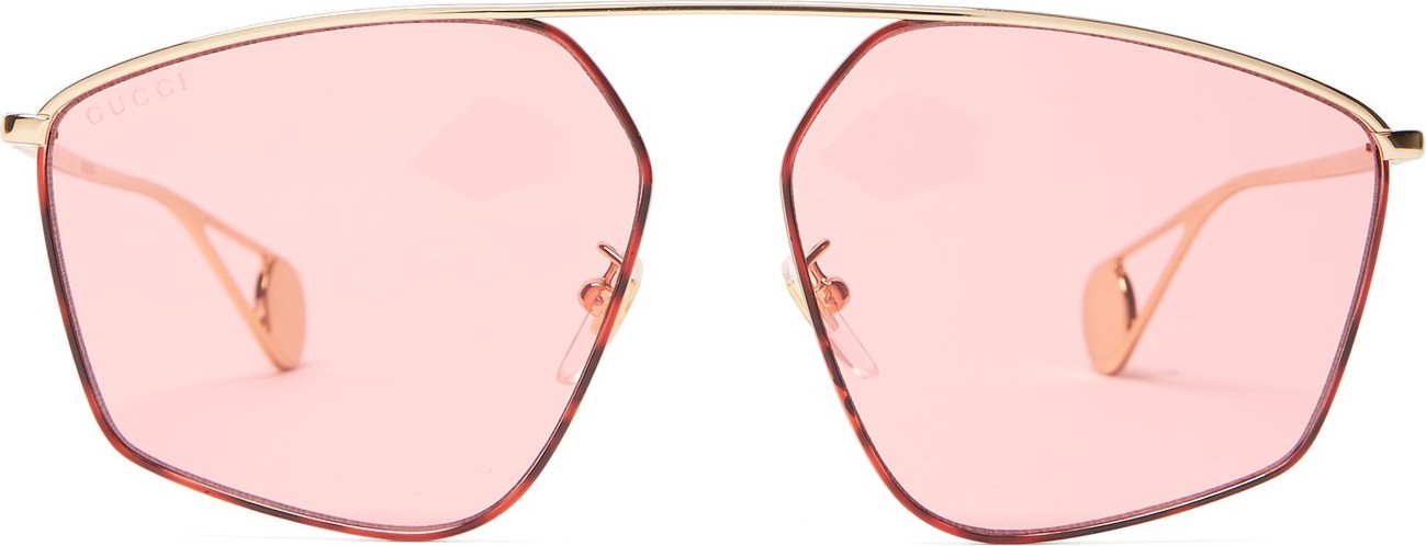 Gucci Geometric aviator sunglasses