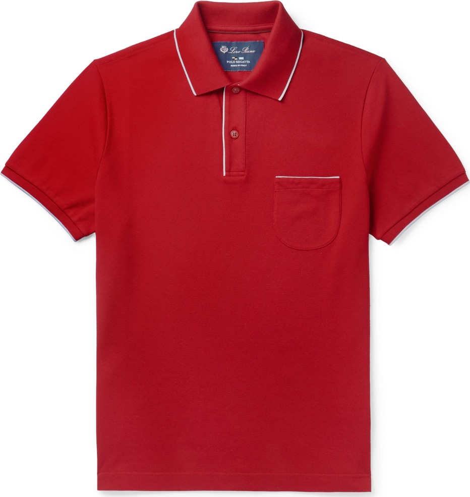Loro Piana Regatta Contrast-Tipped Stretch-Cotton Piqué Polo Shirt Loro Piana Regatta Contrast-Tipped Stretch-Cotton Piqué Polo Shirt