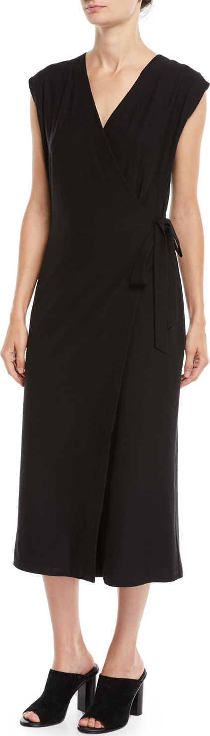 Eileen Fisher Sleeveless Wrap-Front Jumpsuit