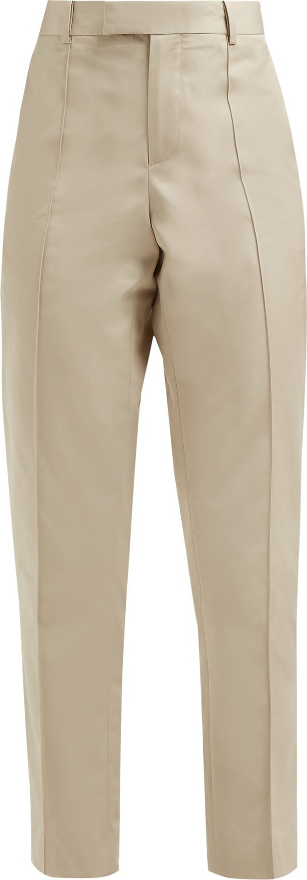 Bottega Veneta Pintucked cotton-poplin straight-leg trousers