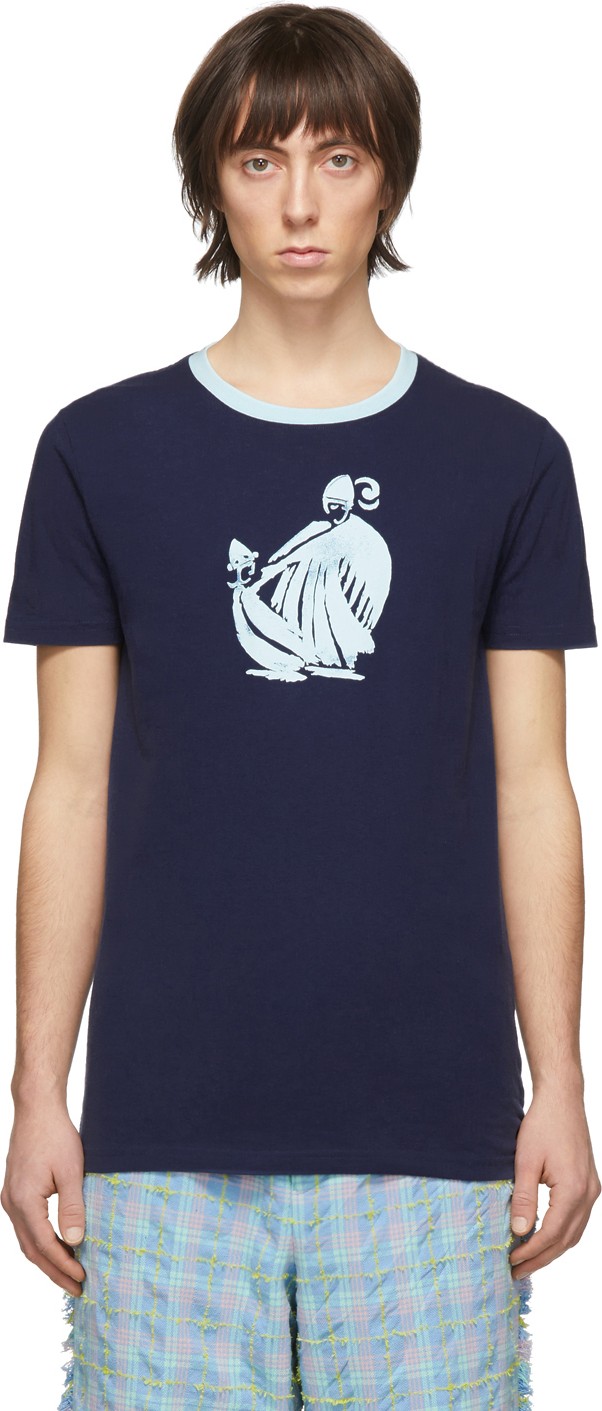 Lanvin Navy Mother & Daughter T-Shirt
