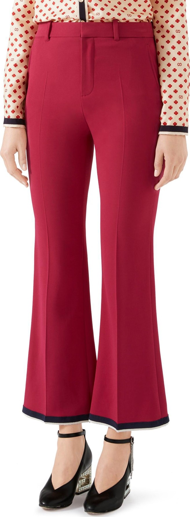 Gucci Stretch Cady Crop Bootcut Pants