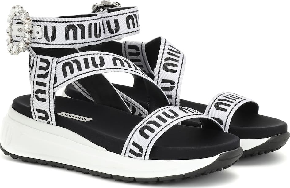 Miu Miu Logo sandals