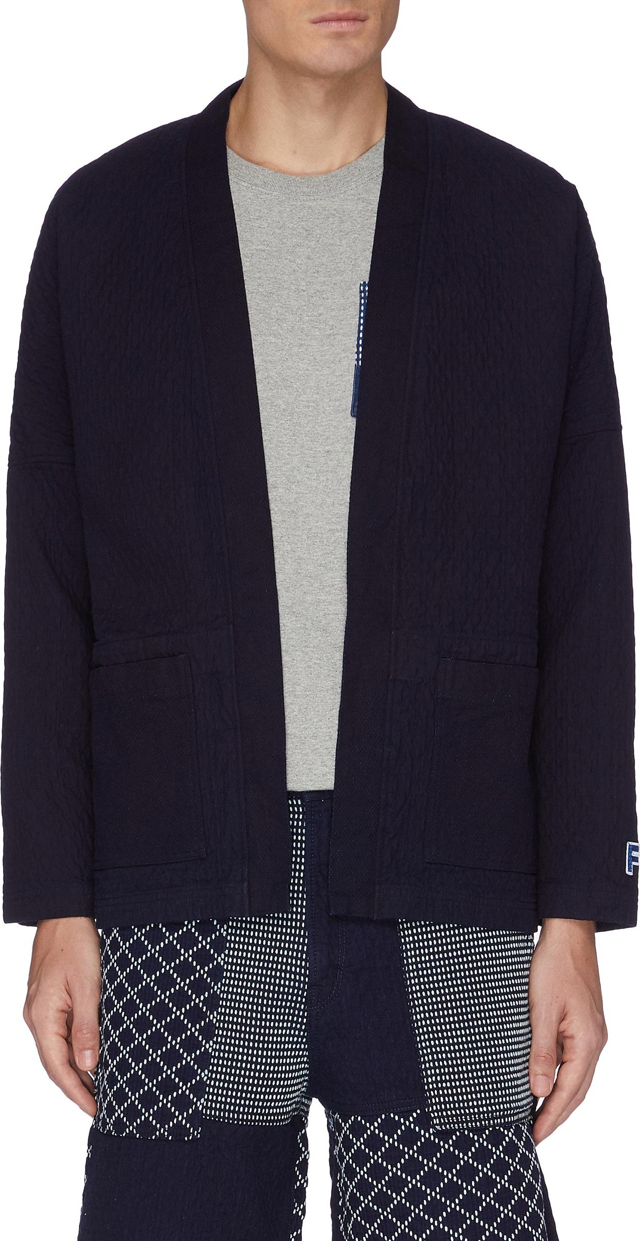 FDMTL Patch pocket cotton haori cardigan