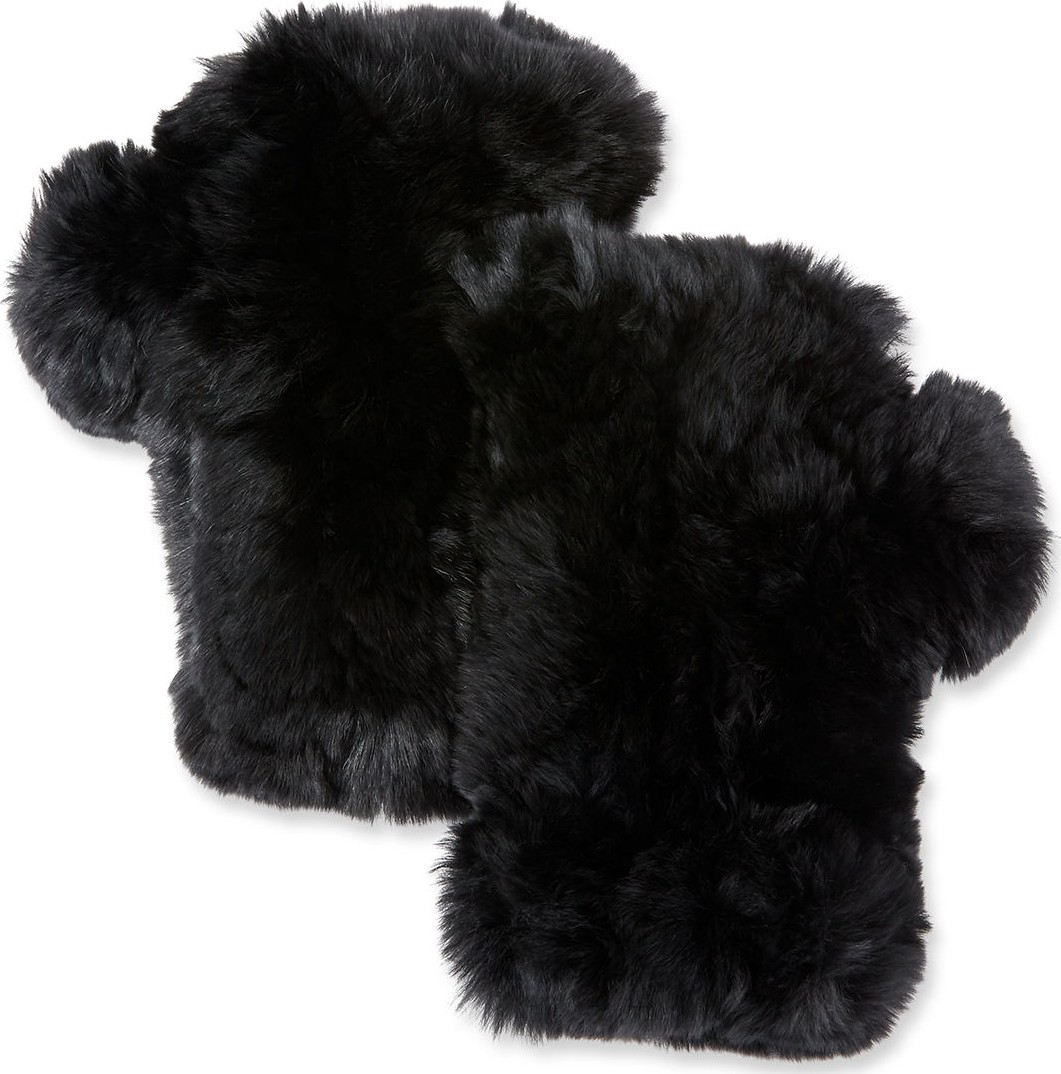 Surell Fingerless Fur Mittens