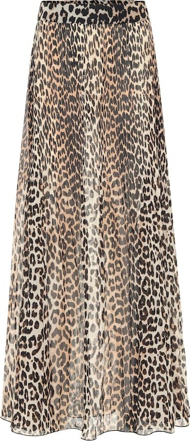 Ganni Leopard-print maxi skirt