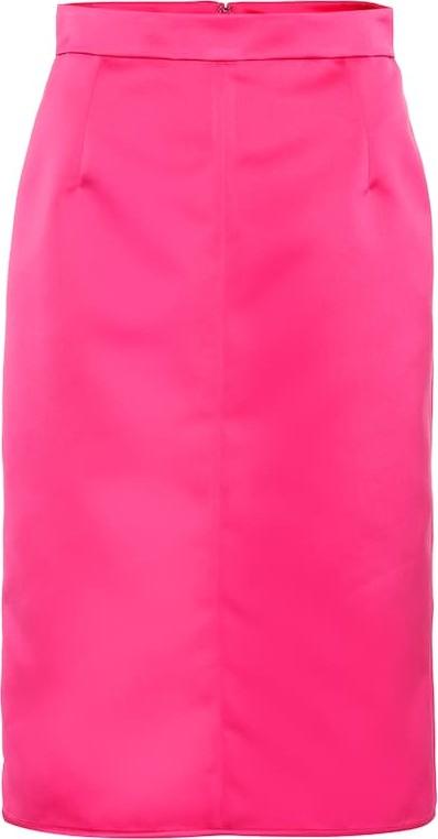 N°21 High-rise satin pencil skirt