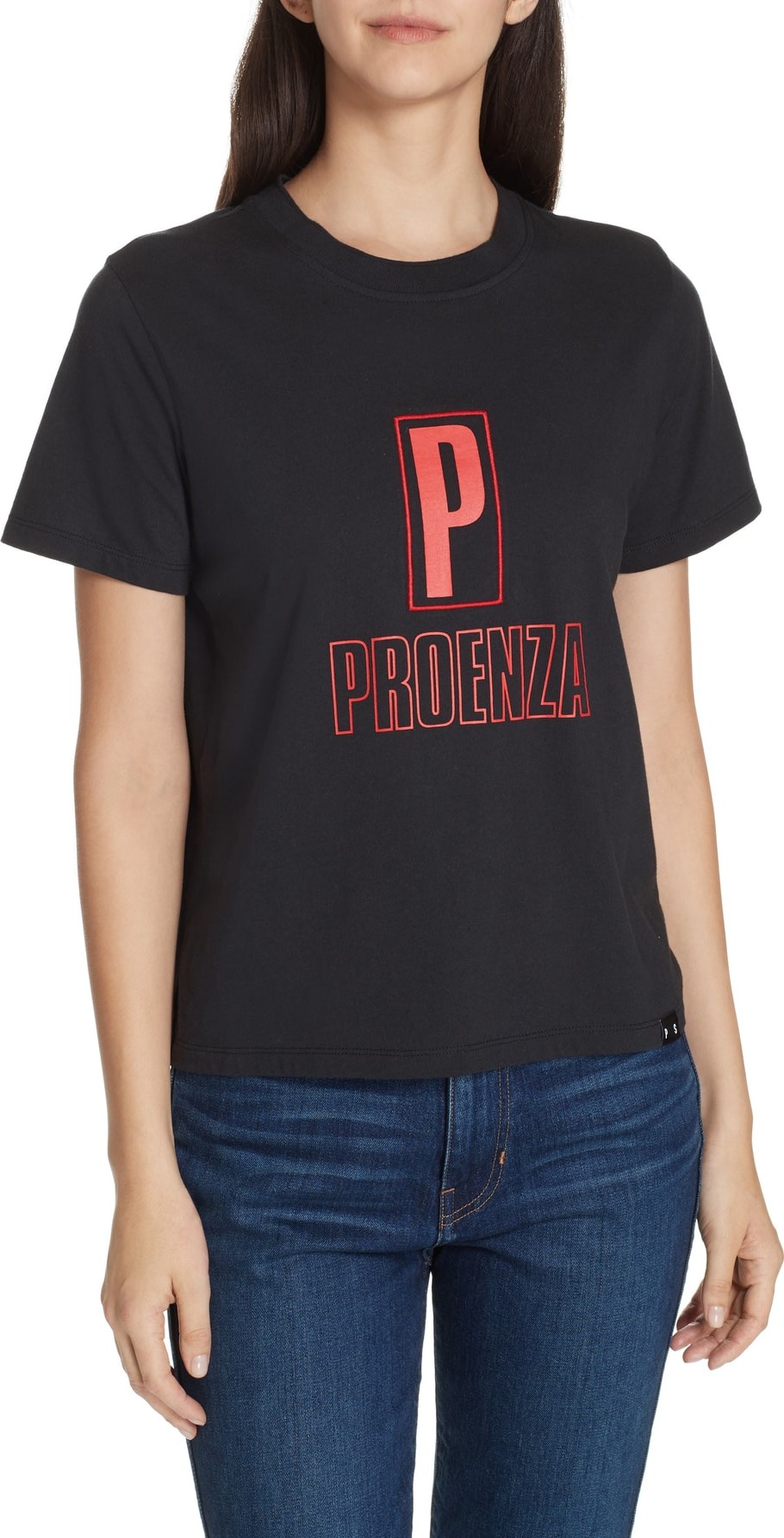 Proenza Schouler PSWL Logo Graphic Baby Tee Proenza Schouler PSWL Logo Graphic Baby Tee