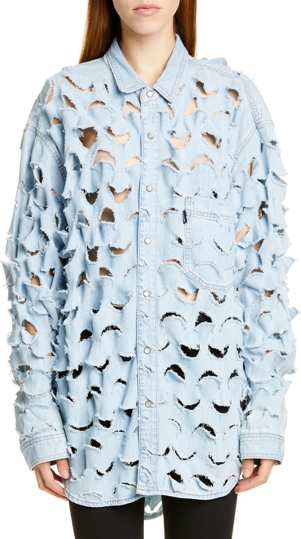 Vetements Cutout Denim Shirt