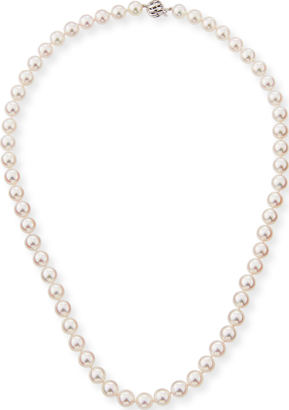 Belpearl 18k Single-Strand Akoya Pearl Necklace, 18"L