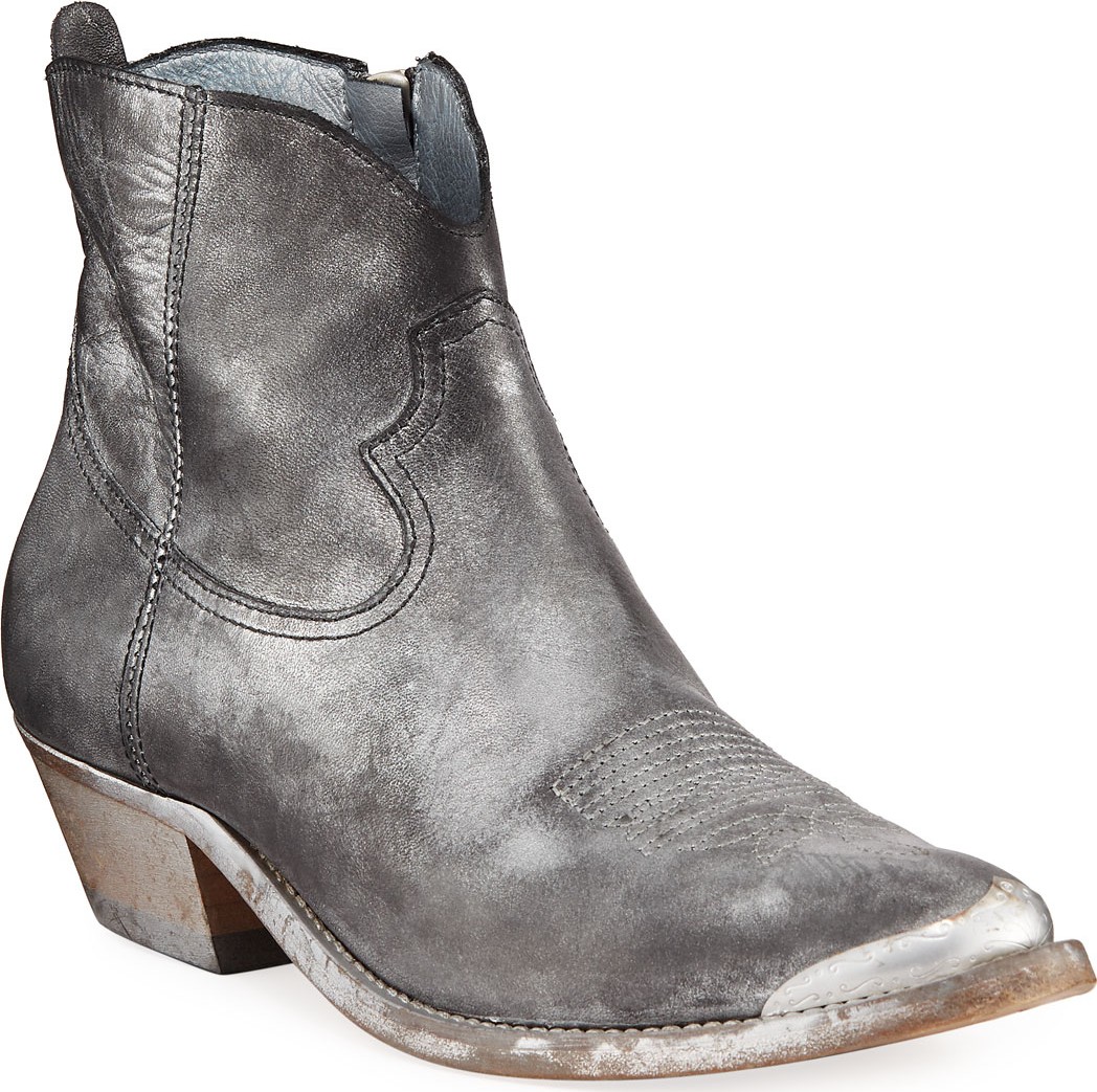 Golden Goose Deluxe Brand Young Metallic Leather Ankle Boots