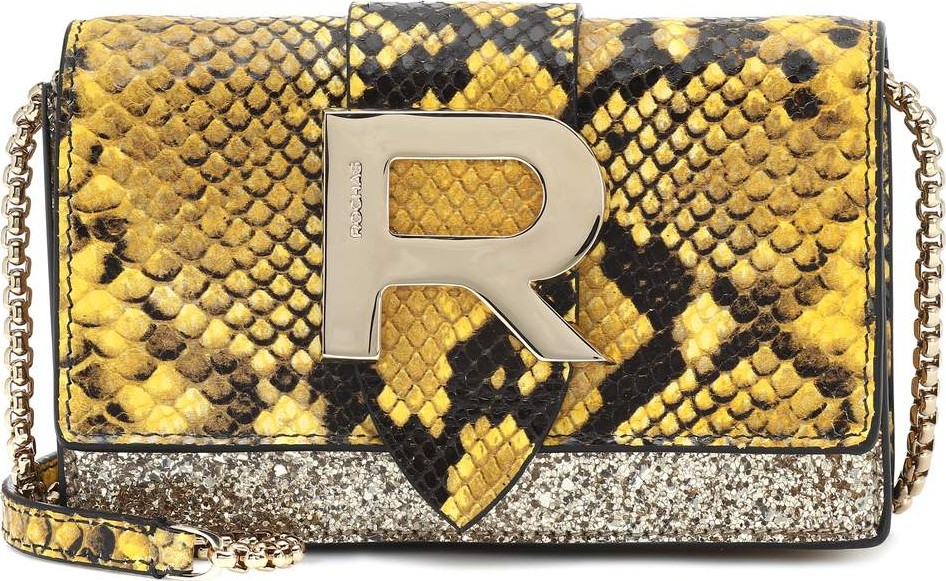 ROCHAS Embossed leather shoulder bag