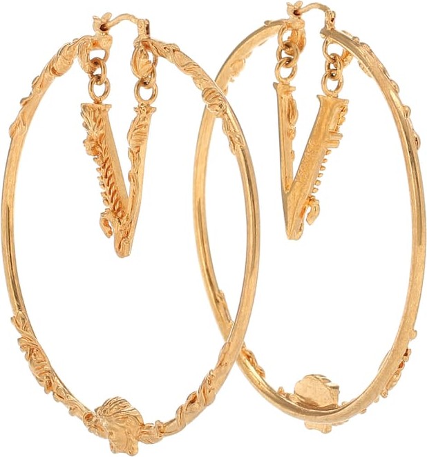 Versace Virtus hoop earrings