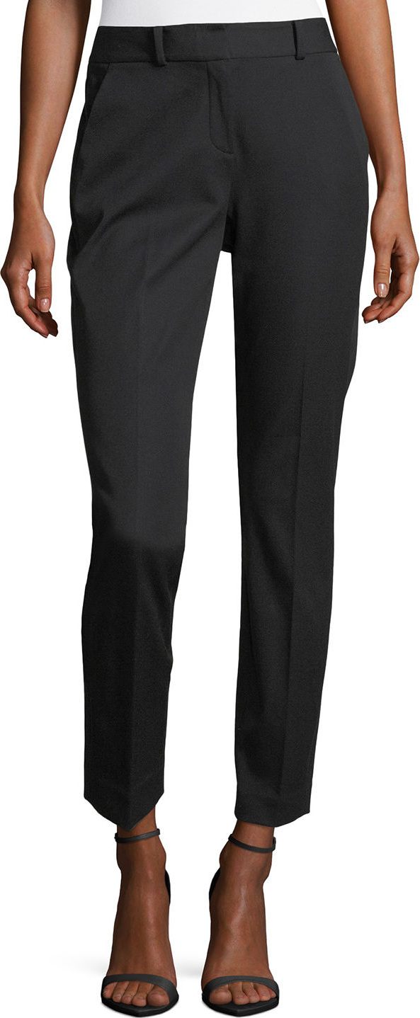 Elie Tahari Alanis Cotton-Twill Ankle Pants