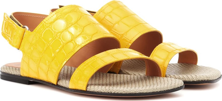 Dries Van Noten Embossed leather sandals