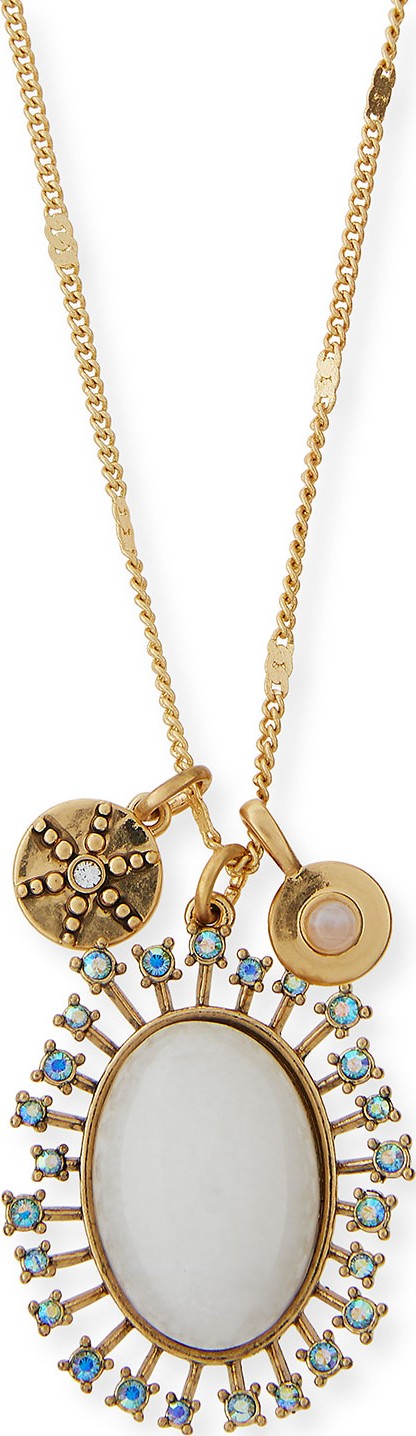 Sequin Celestial Crystal Pendant Necklace