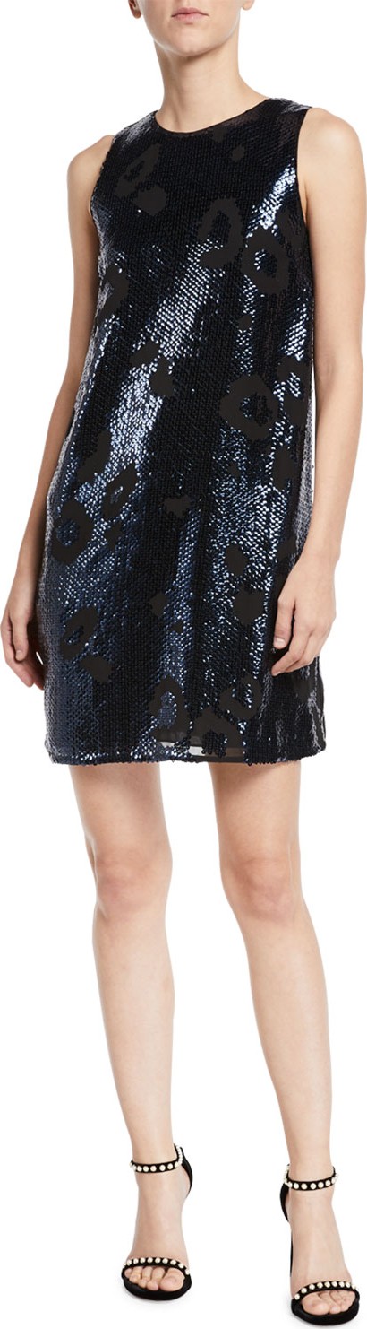 Kate Spade New York leopard sequin shift dress