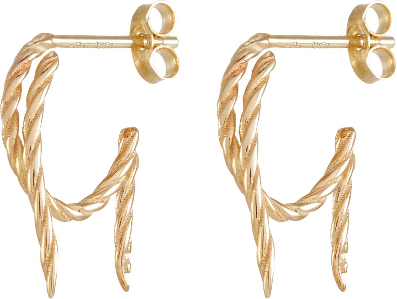 Sarah & Sebastian 10k gold loose rope earrings Sarah & Sebastian 10k gold loose rope earrings