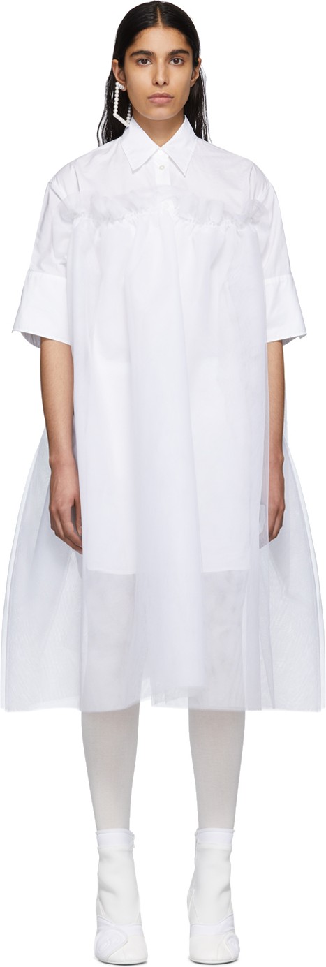 MM6 Maison Margiela White Tulle Dress