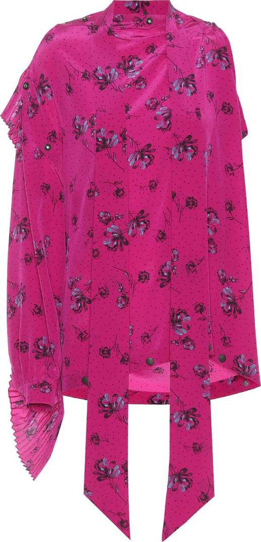 Balenciaga Printed silk top