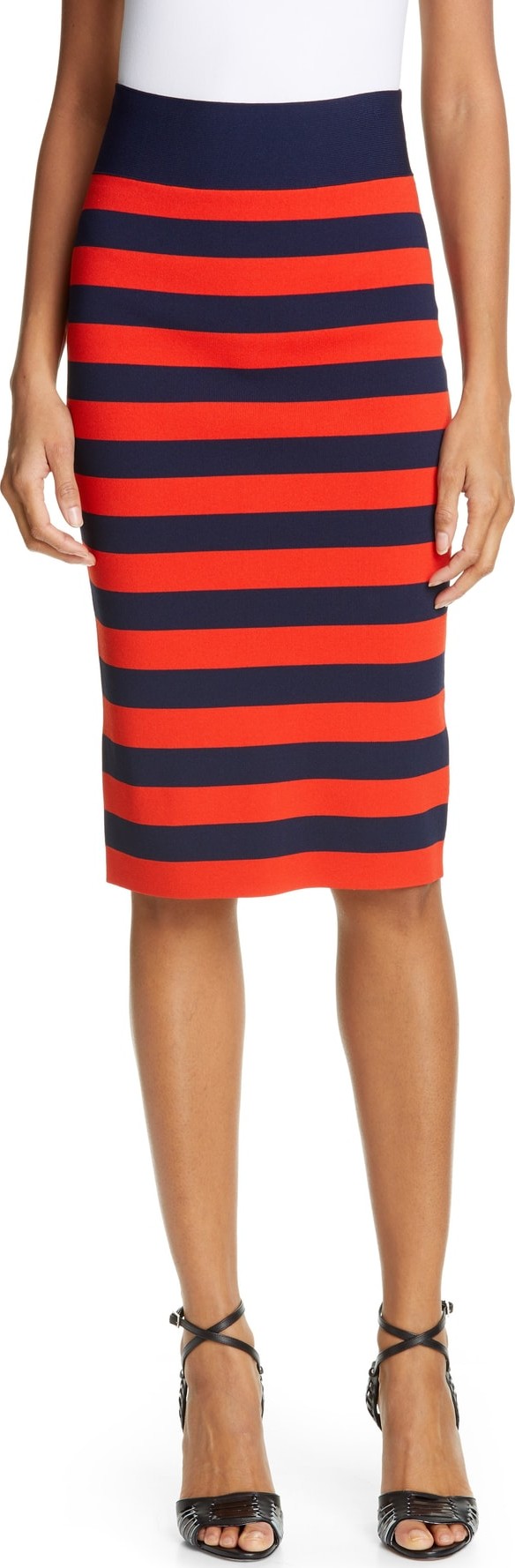 Veronica Beard Baker Stripe Pencil Skirt
