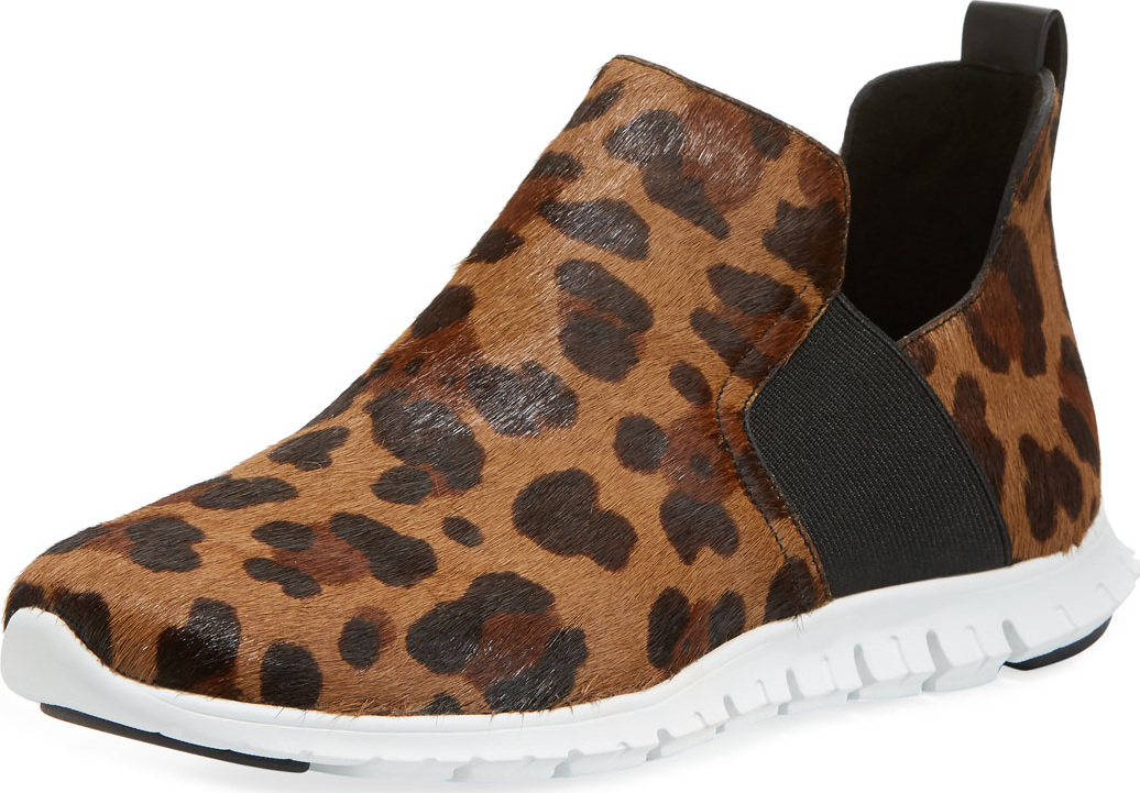 Cole Haan ZeroGrand Ocelot-Print Slip-On Sneaker Booties