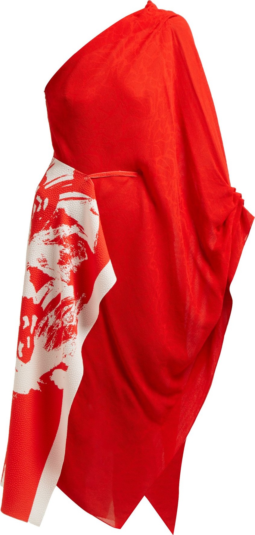 Roland Mouret Graham one-shoulder plissé-crepe dress