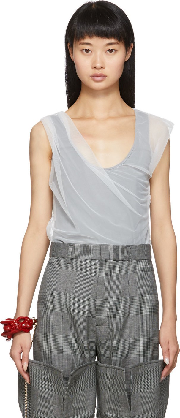 Y/Project Grey & White Condom Tank Top