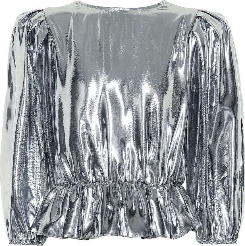 Isabel Marant Kyama silk-blend metallic top