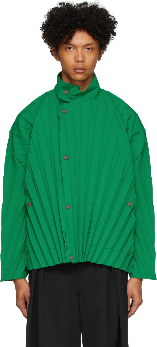 Homme Plissé Issey Miyake Green Edge Light Jacket