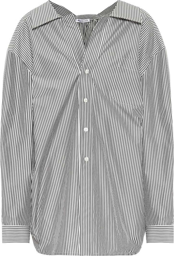 Balenciaga Striped cotton-blend shirt