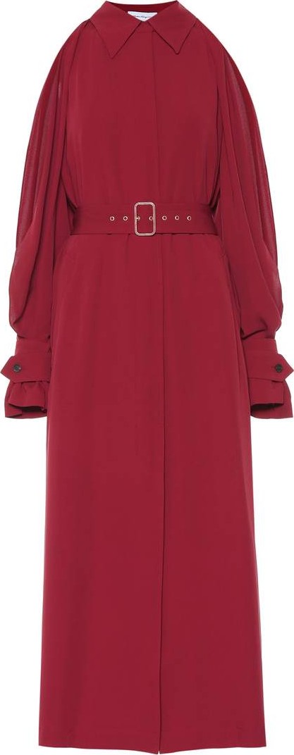 Salvatore Ferragamo Cold-shoulder silk maxi dress