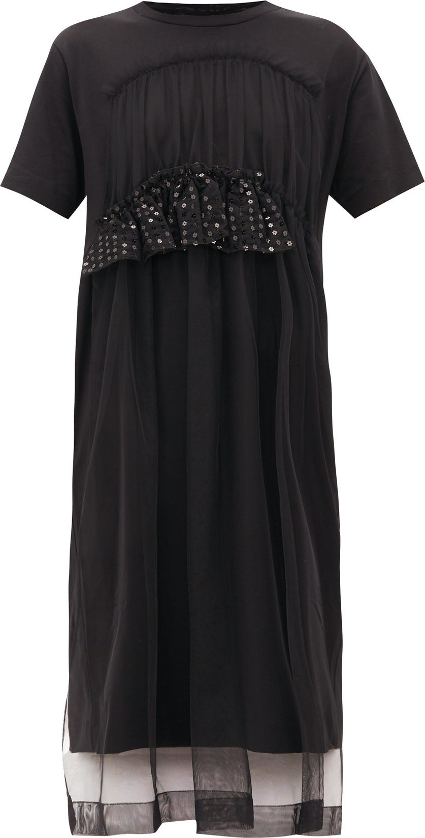 Simone Rocha Ruffled tulle and cotton-jersey T-shirt dress