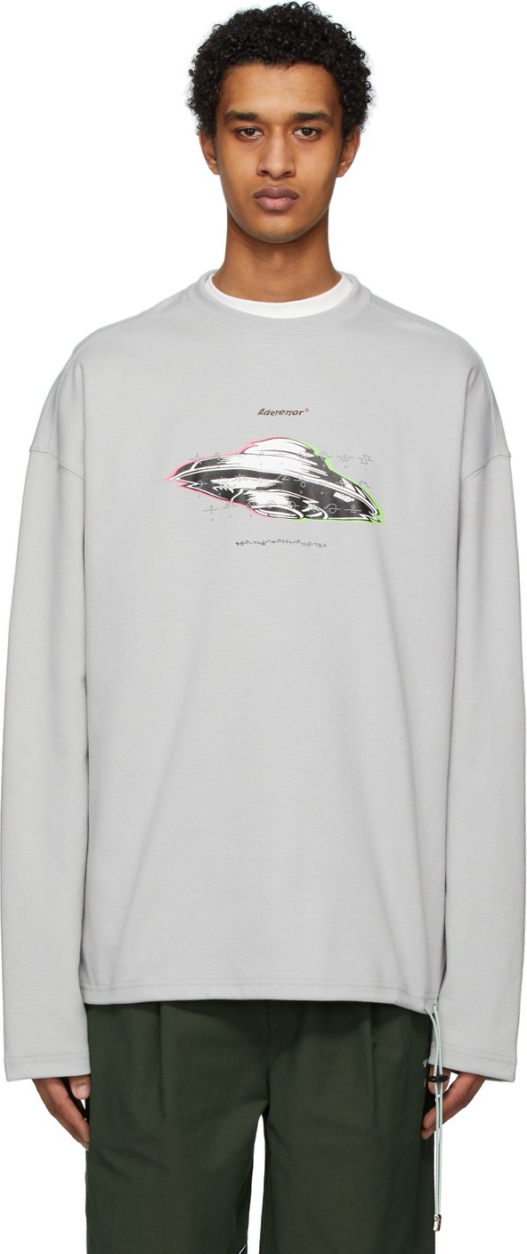 ADER error Grey T-914 Long Sleeve T-Shirt