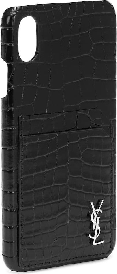 Saint Laurent Leather iPhone XS Max case